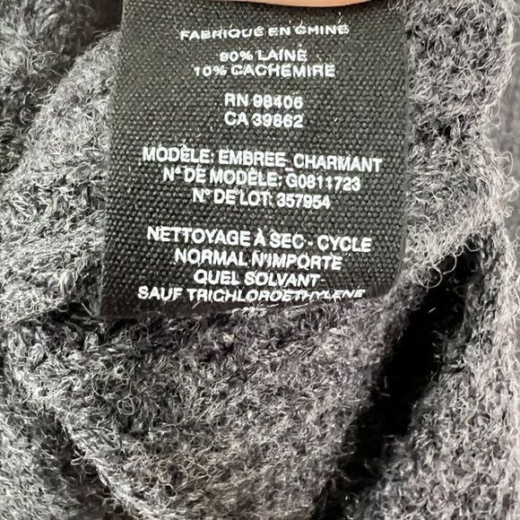 Theory Embree Charmant Mock-Neck Sleeveless Sweater in Dark Charcoal - Picture 10 of 10